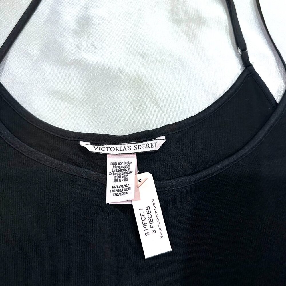 New Victoria's Secret 3-Piece Black Lounge Set, Size M/L (NWT) - Picture 6 of 14